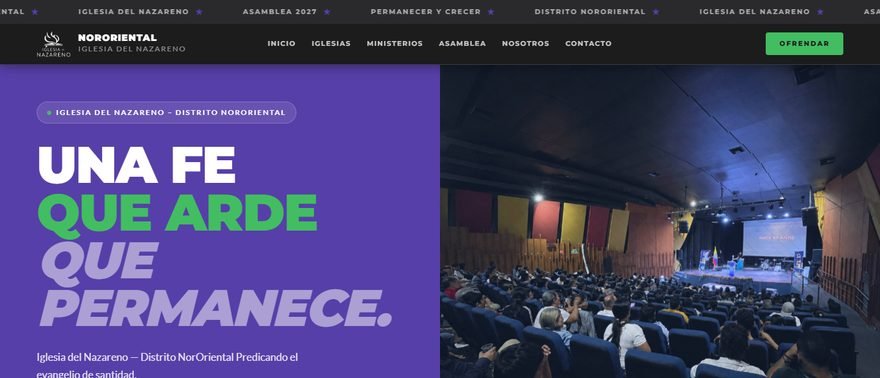 Portada del sitio del Distrito NorOriental